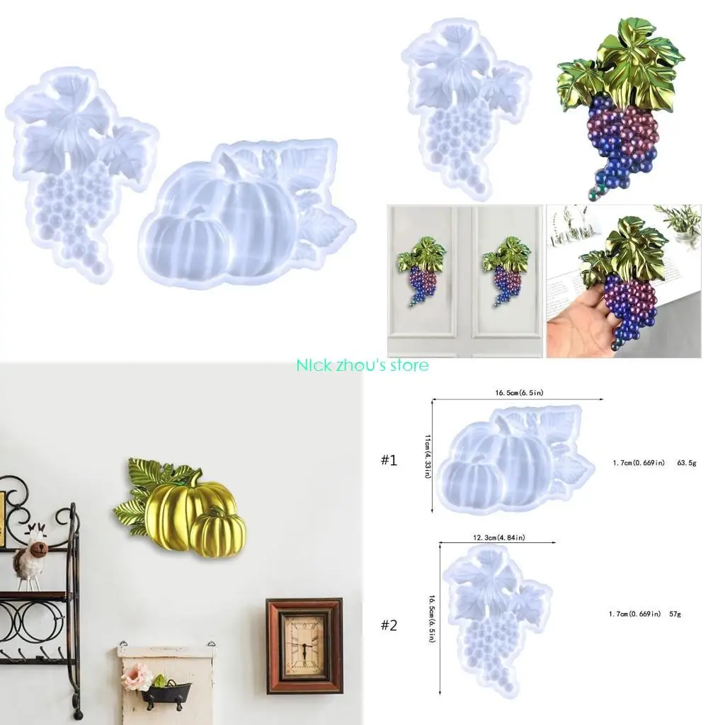 

E15E форма для тыквы и винограда на день Святого Валентина, полустереоскопические украшения, кулон, форма для изготовления из