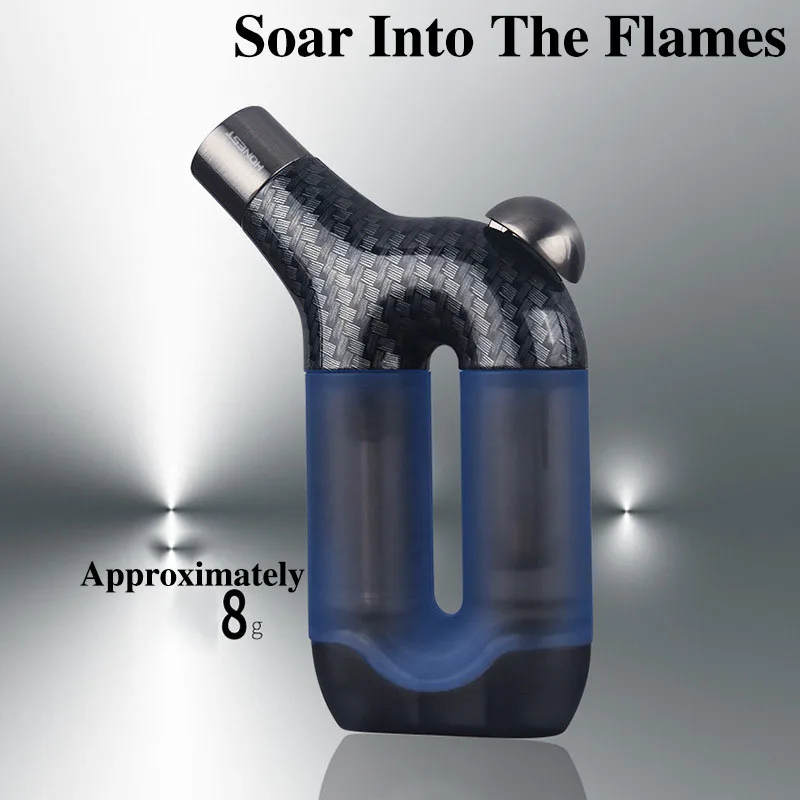 Creative Turbo Jet Lighters Outdoor Windproof Blue Flame Direct Spray Gun Butane Gas Lighter  Cigar Pipe Cigarette Accessories