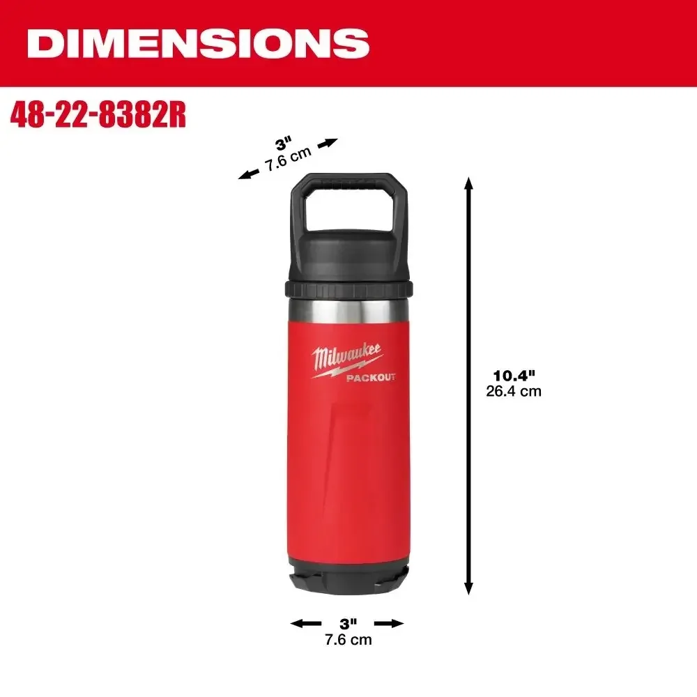 Milwaukee 48-22-8382R ZESTAW ™   Butelka izolowana 18oz z pokrywką Chug MILWAUKEE Akcesoria narzędziowe 48-22-8382