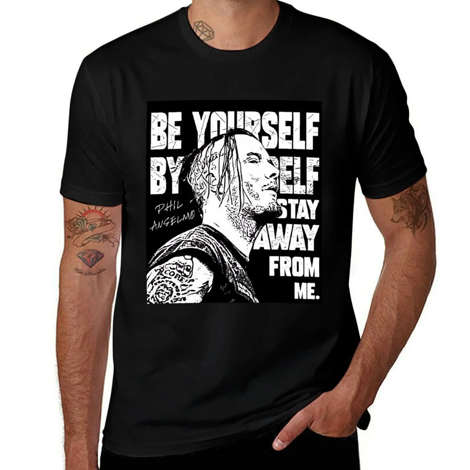 

PHIL ANSELMO PANTERA WALK QUOTE DESIGN T-Shirt Basic Solid Tee for Daily Use