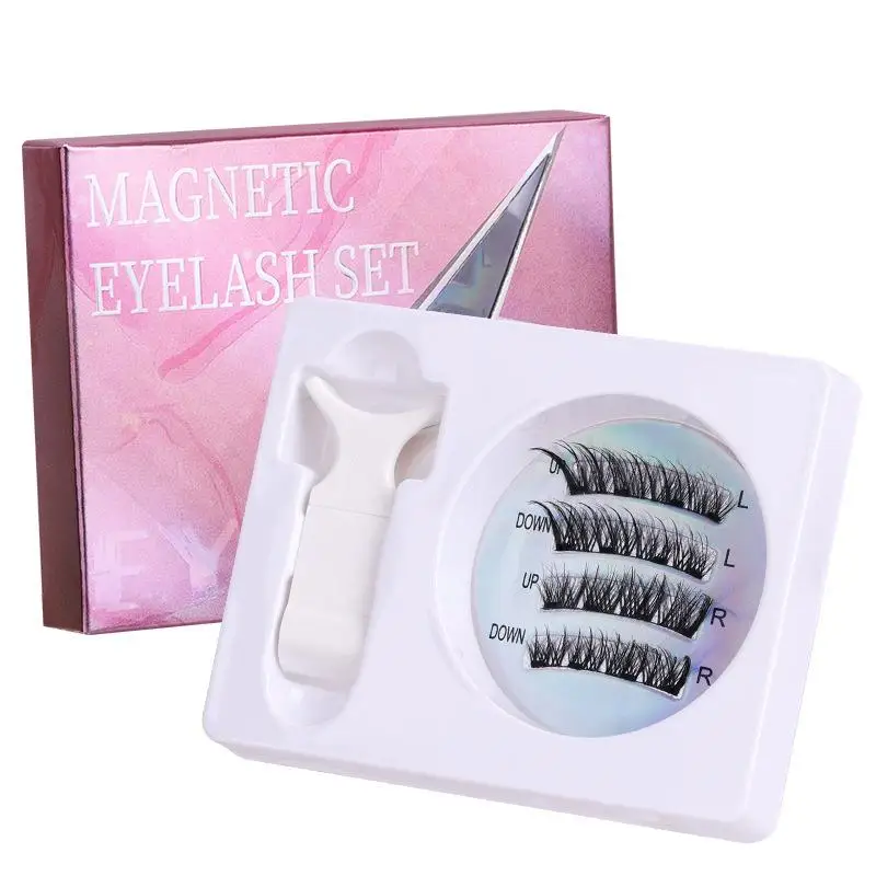 Pluizige Magnetische Wimpers Kit Herbruikbare Geen Remover Curling Up Volume Lash Clusters Met DIY Applicator Schoonheid Oogmake-up