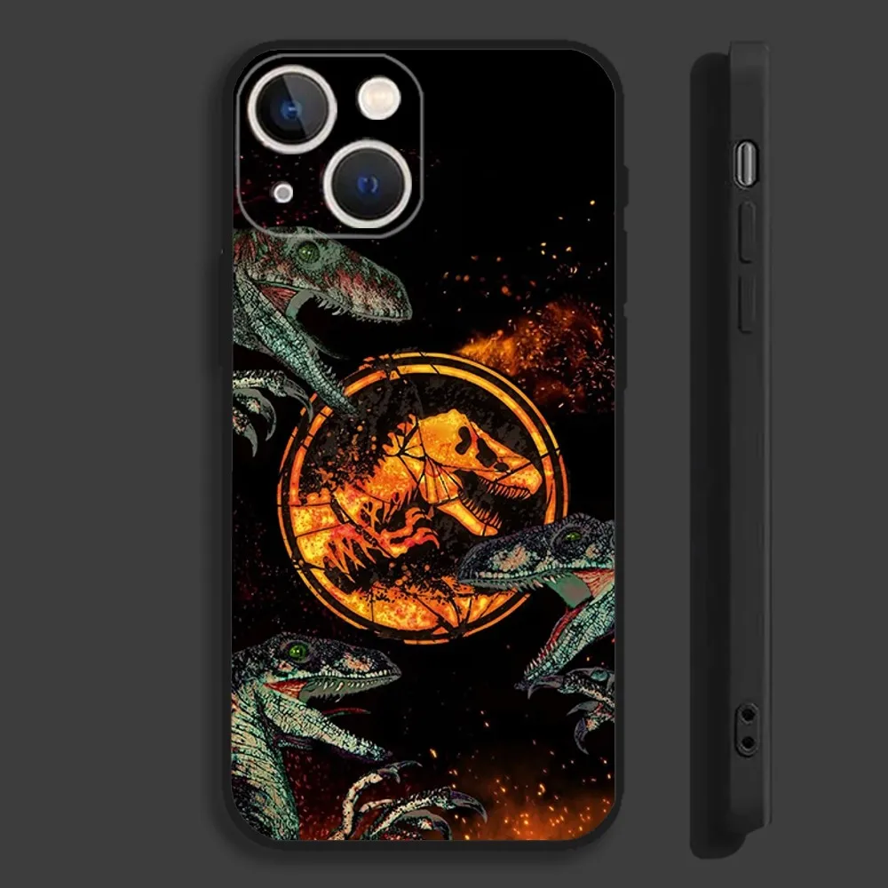 J-Jurassic Dragons Phone Case For iPhone 16,15,14,13,12,11,Pro,Max,Plus,Mini,X,XS,XR,8,7,6,S,SE Soft Black Case