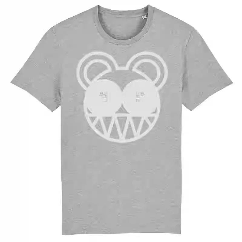 تي شيرت Rock Punk Radiohead Band American Vintage Classic High Street كبير الحجم بأكمام قصيرة غير منقوش فريد من نوعه #4