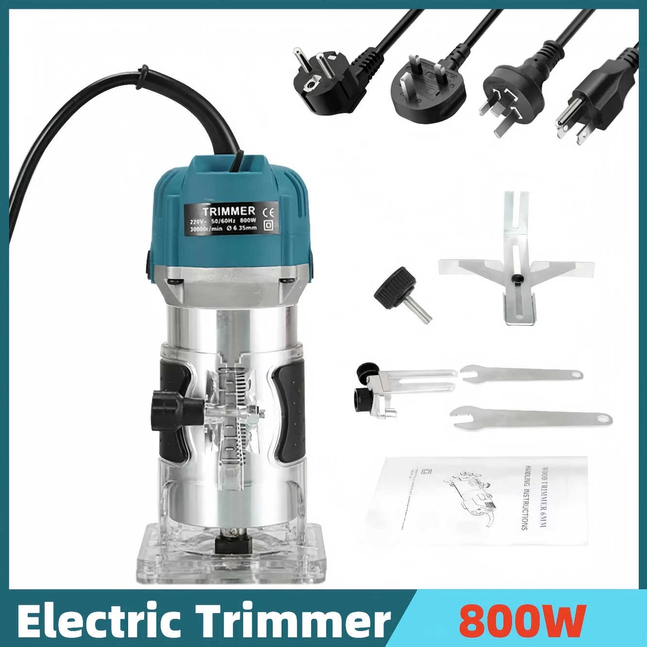 800W 30000RPM frezarka do drewna elektryczny trymer do obróbki drewna 1/4 Cal rzeźba w drewnie frezowanie narzędzia tnące stolarz elektronarzędzia