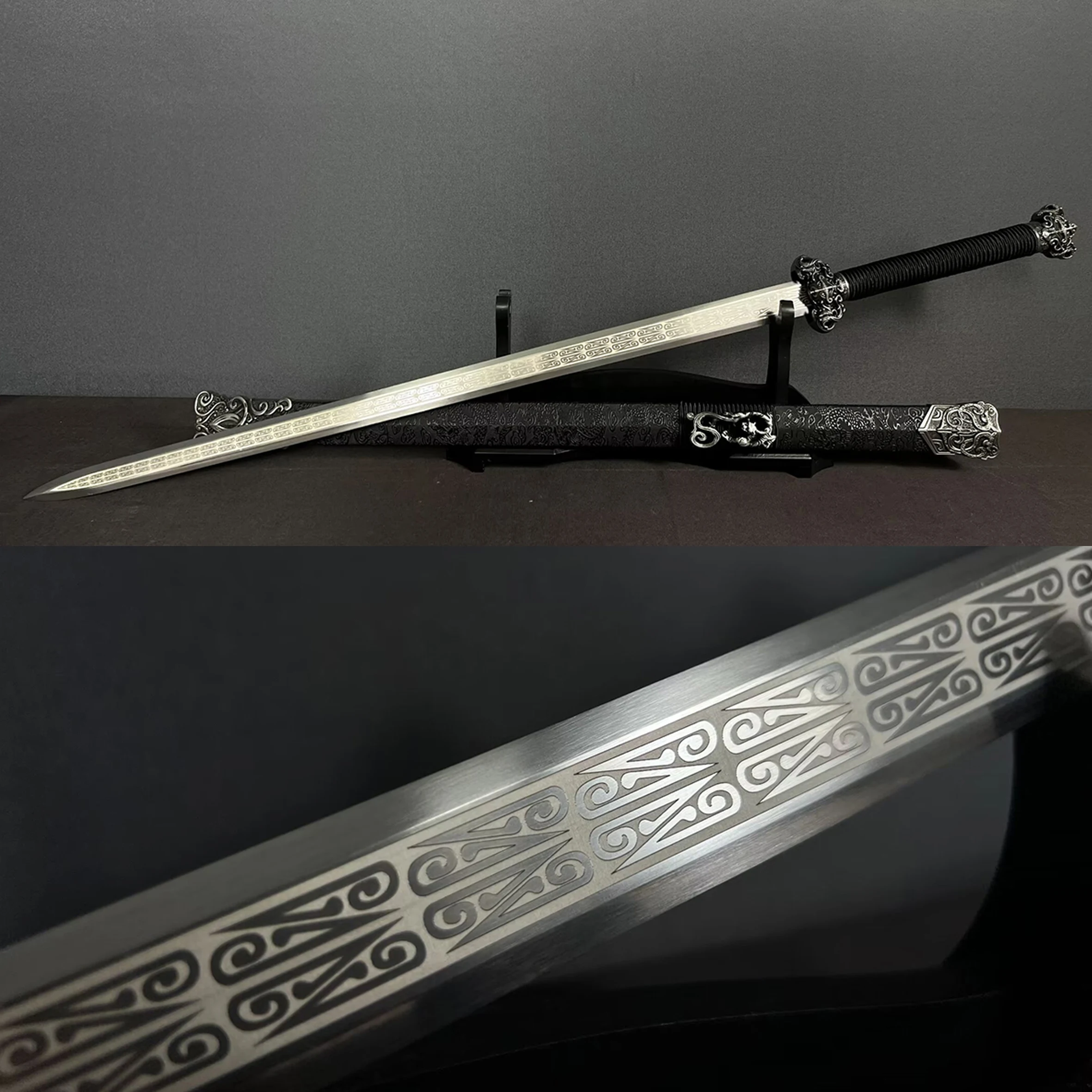 

106cm Middle Ages Chinese Kung Fu Martial Arts Sword Sharp Katana Gift from Ninja Knight Beautiful Full Tang Ready for Combat