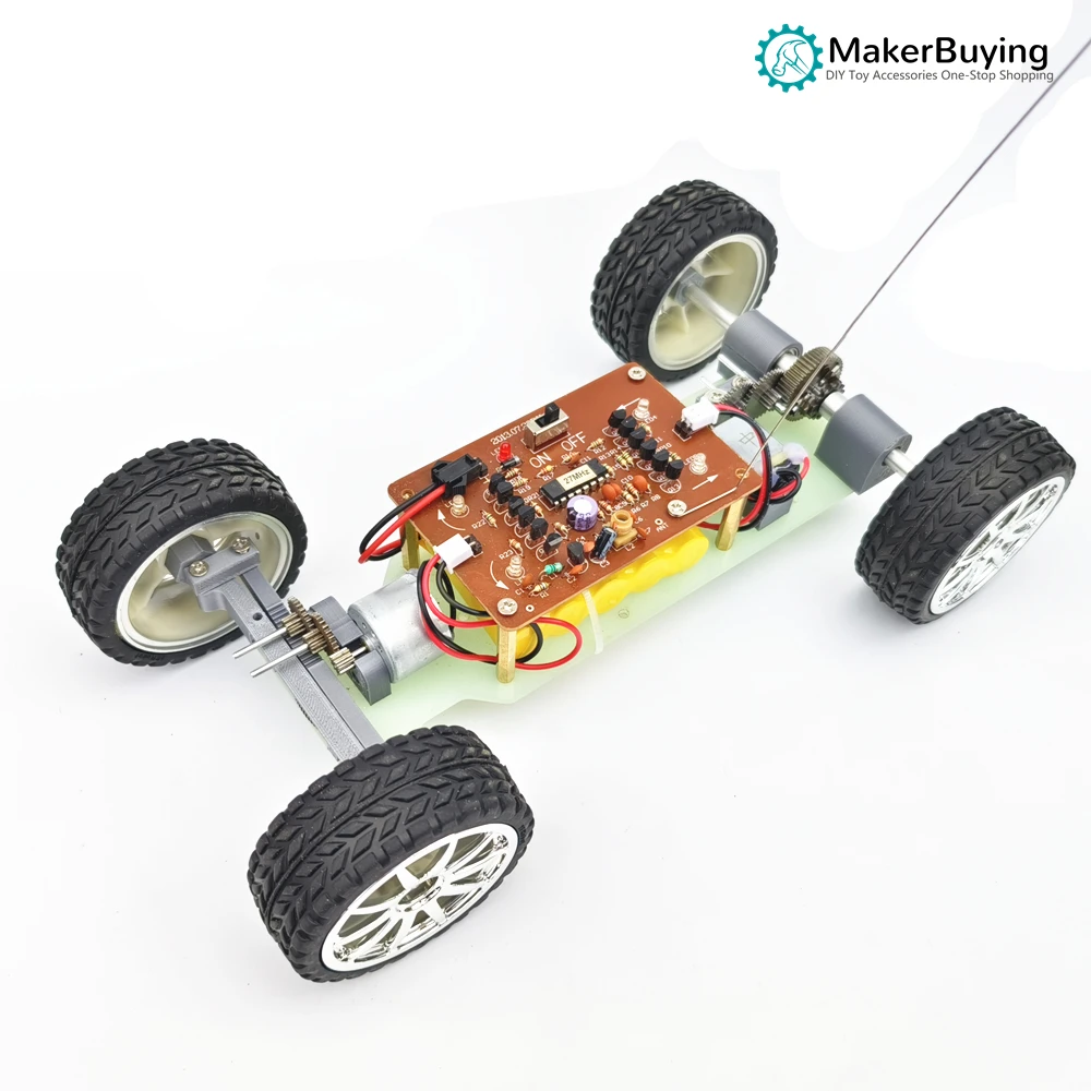 Metal Gear Differential Aluminum Alloy Remote Control Intelligent Car Assembly Maker DIY Toy Kit