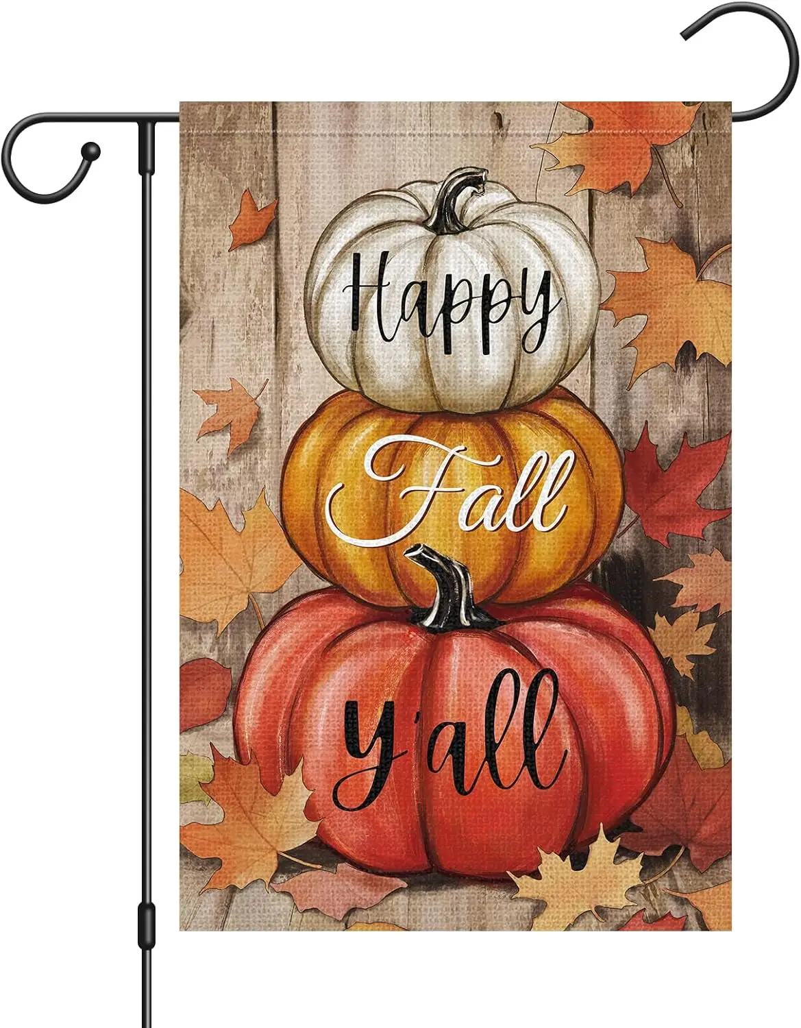 Happy Fall Garden Flag 12x18 Inch Double Sided Thanksgiving Pumpkin Autumn Small Yard Flag for Farmhouse Seasonal Harvest Ou PPZ