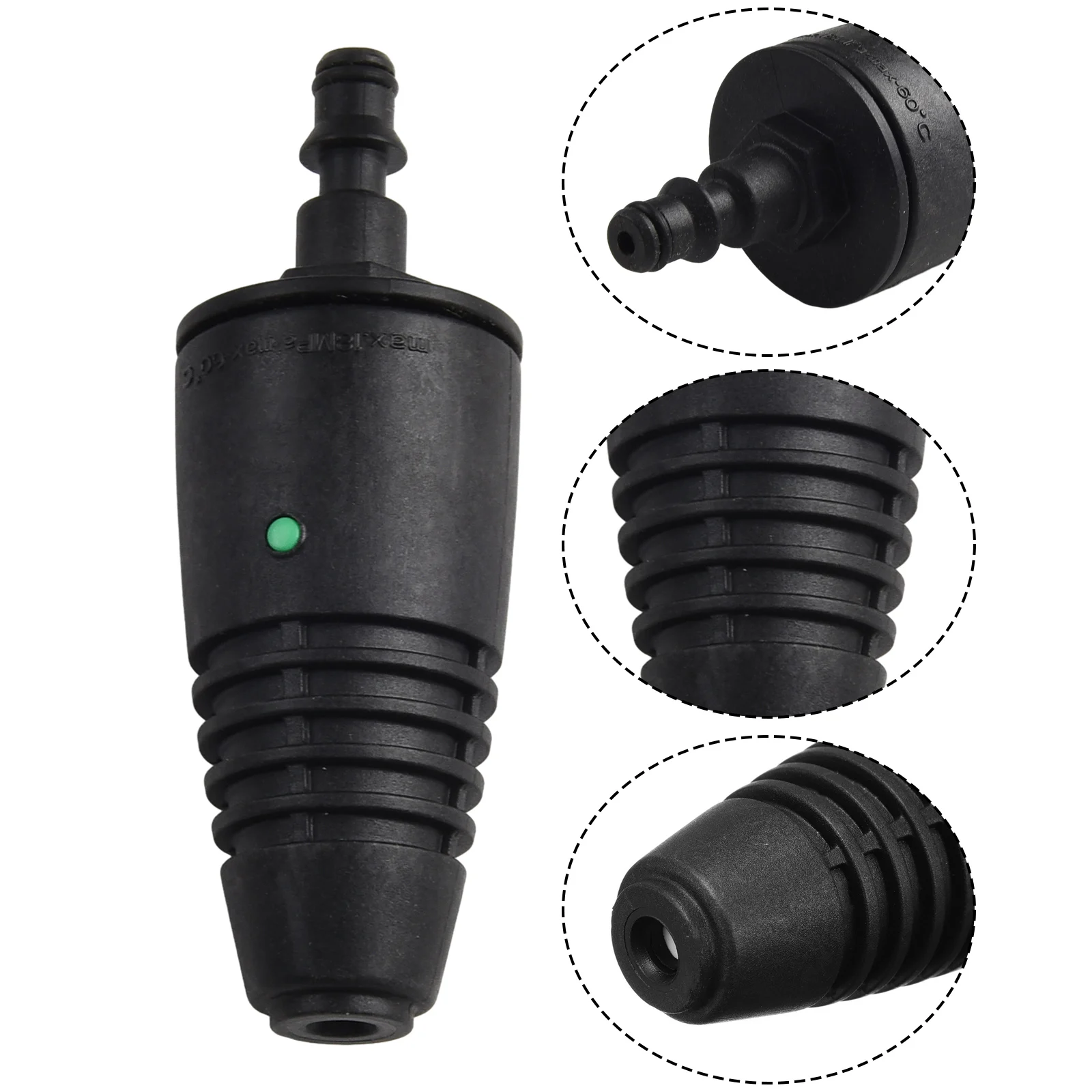 

Rotating Nozzle Turbo Max 60℃ Printhead Turbo Nozzle Power Equipment Replacement 1* 45X4X3.5cm Black Head Pressure