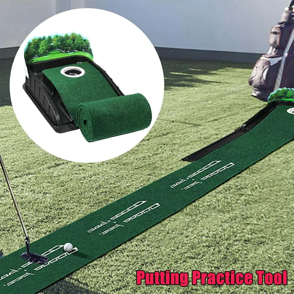 

Portable 3D Arrow Single Hole Golf Putting Trainer Indoor Outdoor Practice Mat Golf Training Aid Home Office Golf Accessories