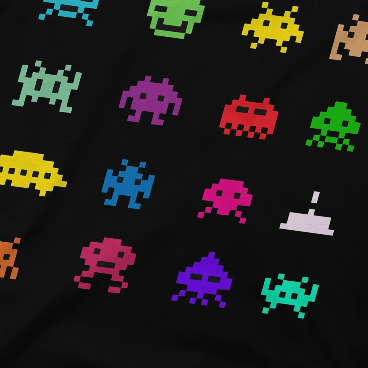 Space Invaders Shooting Video Game Retro Colorful T Shirt Goth Men Tees Summer Clothing Harajuku O-Neck TShirt