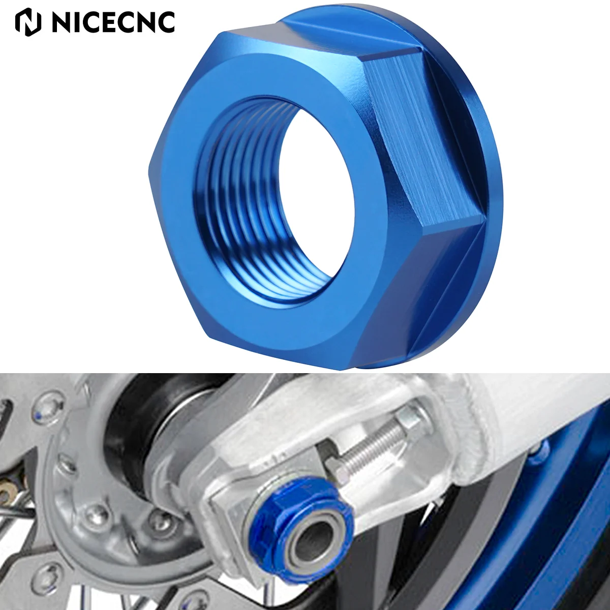 

CNC M20×P1.5 Rear Axle Shaft Lock Nut For Yamaha YZ125 YZ250 WR250F WR450F 2001-2022 YZF WRF 250 400 426 450 YZ 125 250 450 X FX