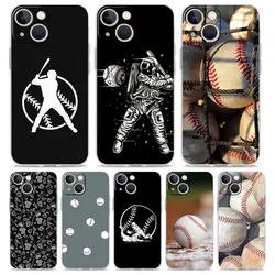 Baseball Luxury Transparent Phone Case For iPhone 14 13 12 11 Pro Max XS X XR SE 7 8 Plus TPU Clear Silicone Lens Protect Cover
