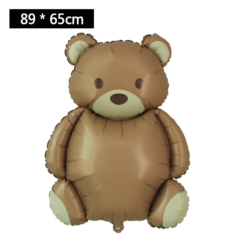 1pc Bear Balloon Rainbow Foil Inflated Mylar Bday Balloons Brown Bears Party Favors Decorations Party Supplies Helium Large Ball