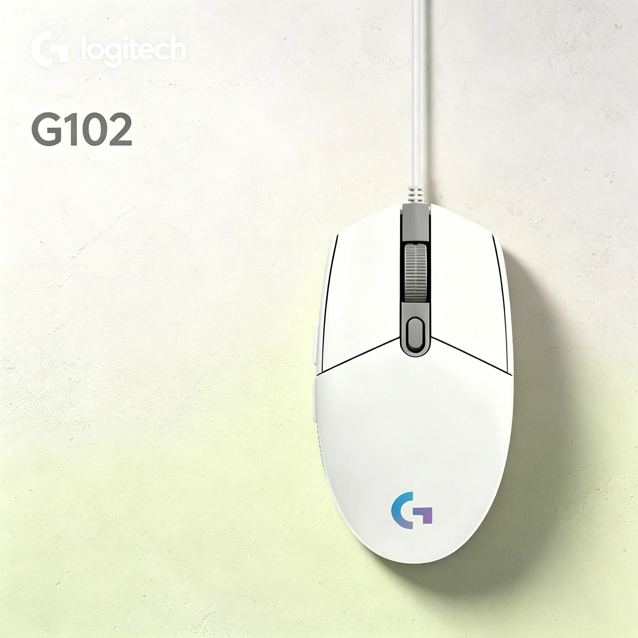 Logitech G102 Wired Gaming Mouse 6 Keys Custom Setting For CSGO PUBG LOL Valorant E‑Sports Game Player Working Laptop Mouse