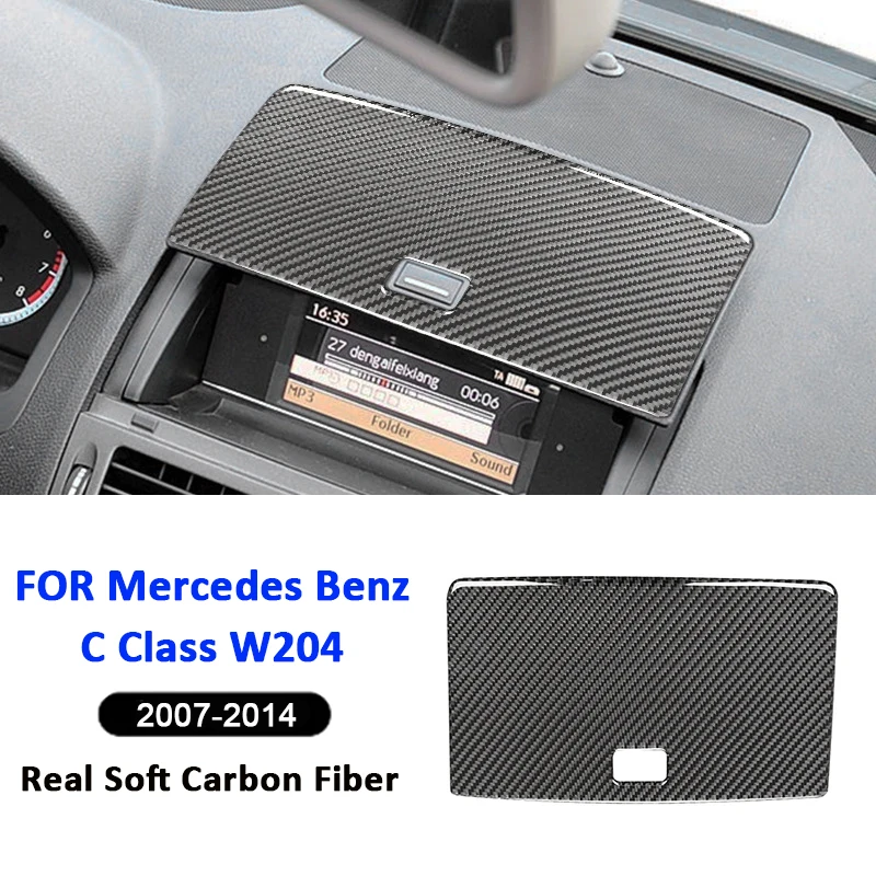 

For Mercedes Benz C Class W204 2007-2014 Carbon Fiber Car Center Display Screen Panel Cover Decorative Sticker Interior Parts