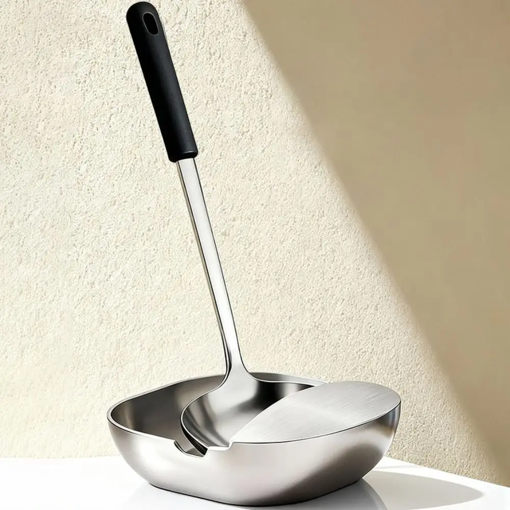 Fruits Plates Stainless Steel Spoon Rack Thickened Non-slip Chopstick Rest Unbreakable Square Spatula Holder Counter