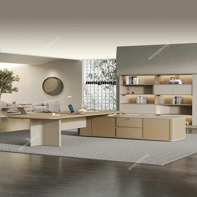 New arrive Light luxury boss desk, simple modern desk manager office desk and chair combination