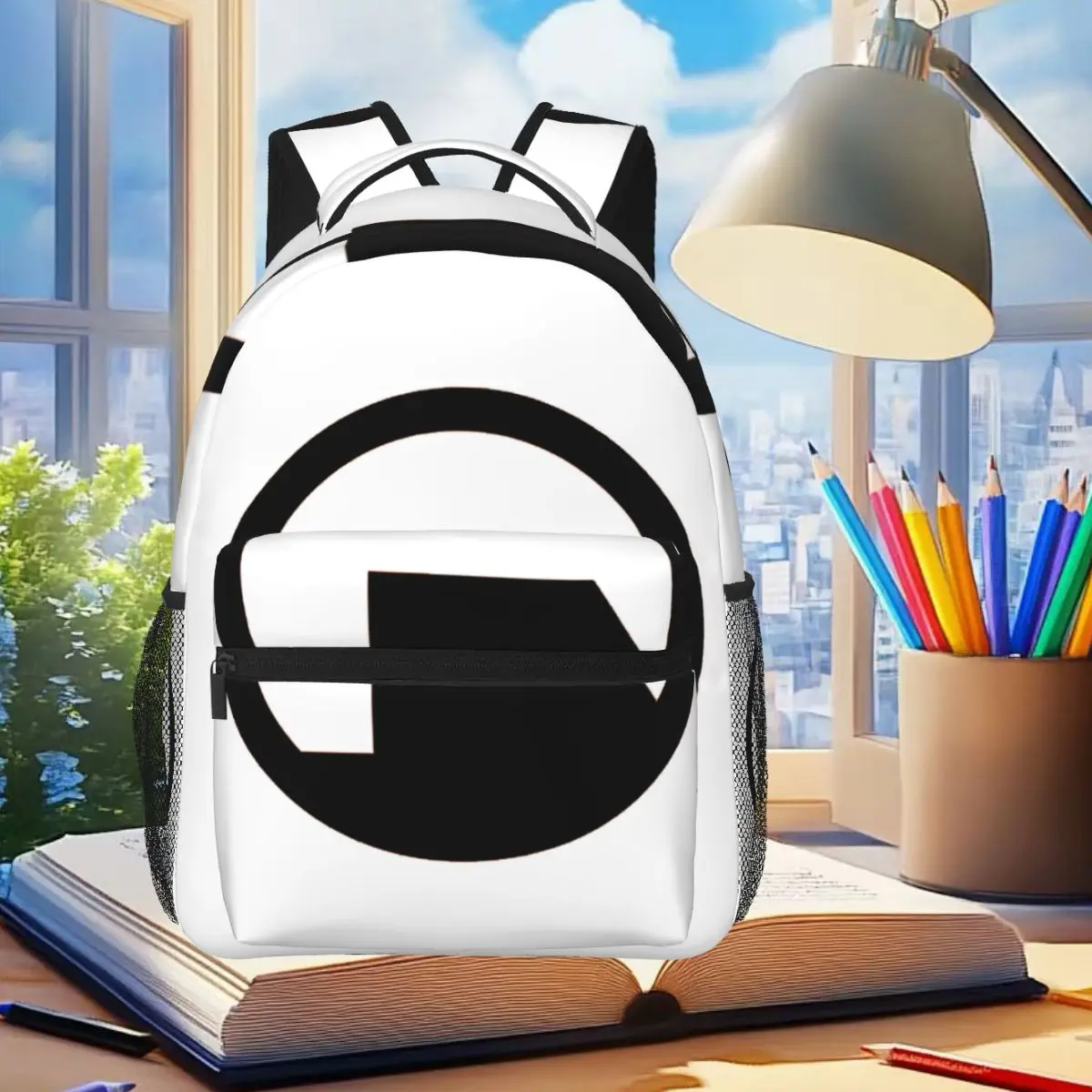 

Black Mesa Logo Student Backpack School Bag Hiking Travel Daypack for Men Women Fashion Bookbag Shoulder Bags