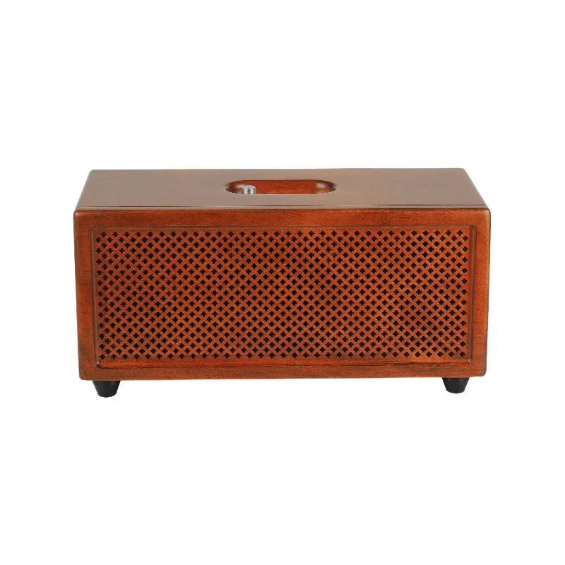 Wooden 2.1 Channel Speaker Bluetooth 5.0 Built-in Microphone Wireless Dual Mode Karaoke Speaker For Home
