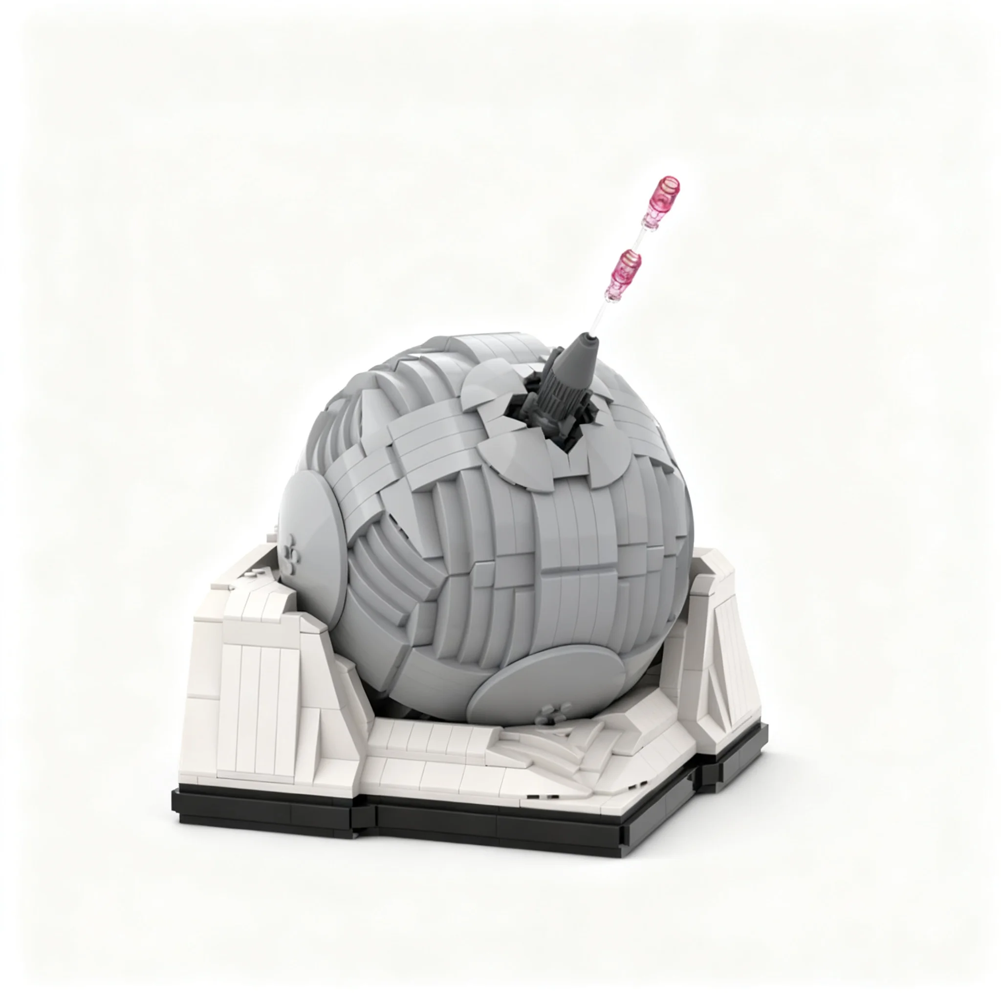 1642pcs MOC Hoth Ion Cannon V-150 Planet Defender Star Battle Model Building Blocks Architecture Display Education Birthday Art