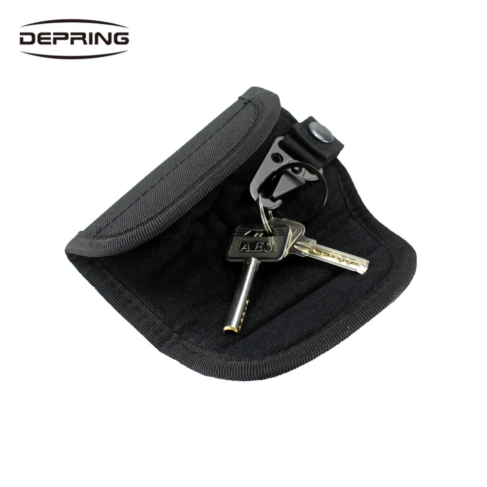 Tactical Folding Car keychain Pouch Duty Belt Silent Keys Holder Hunting Foldable Key Storage Bag Outdoor Molle Coin Bags