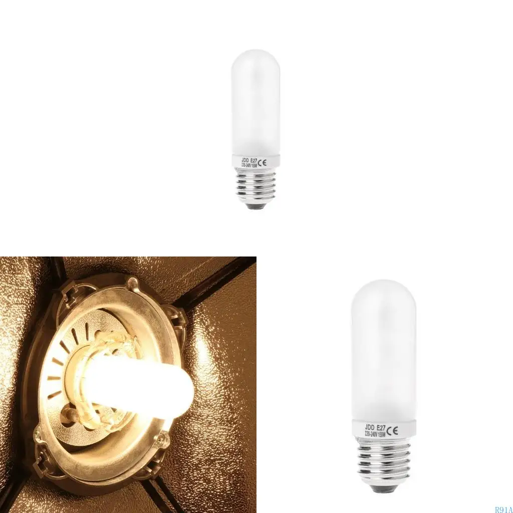 R91A JDD E27 220-240V 150W 스튜디오 사진 플래시 전구 모델링 LED 스트로브 램프