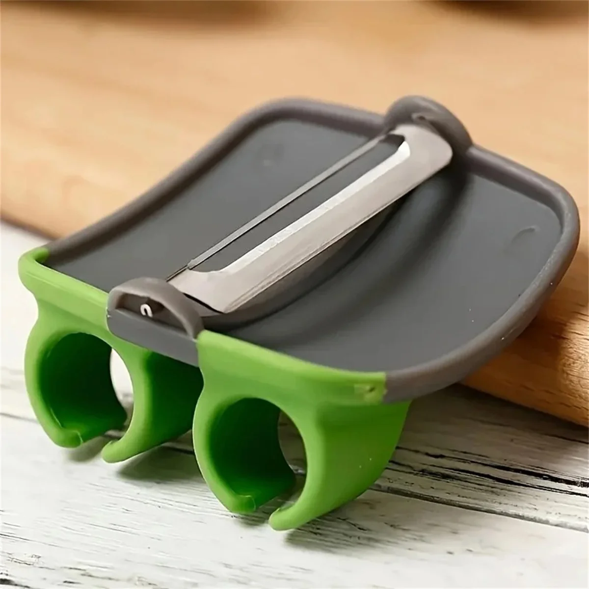 Vegetable Peeler Tool, Non-Slip Rubber Grip Stainless Steel Blade, Safe for Carrots Pumpkin, Christmas Halloween Gift - view 6