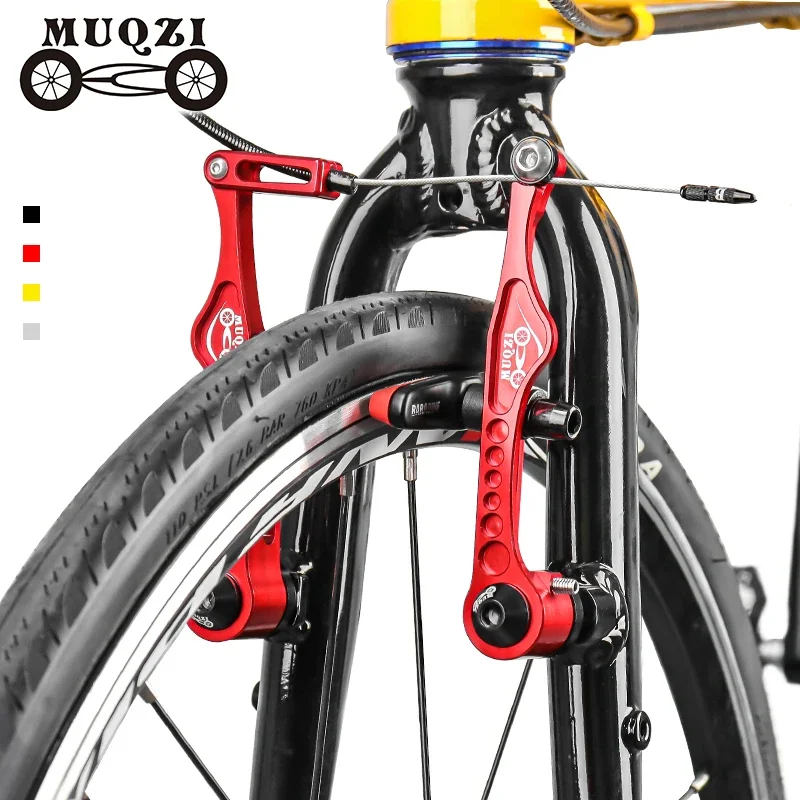 MUQZI Fahrrad V-Bremssattel MTB Rennrad Faltrad CNC V-Bremssattel für Vorder-/Hinterrad, langer und kurzer Arm-Bremssatz