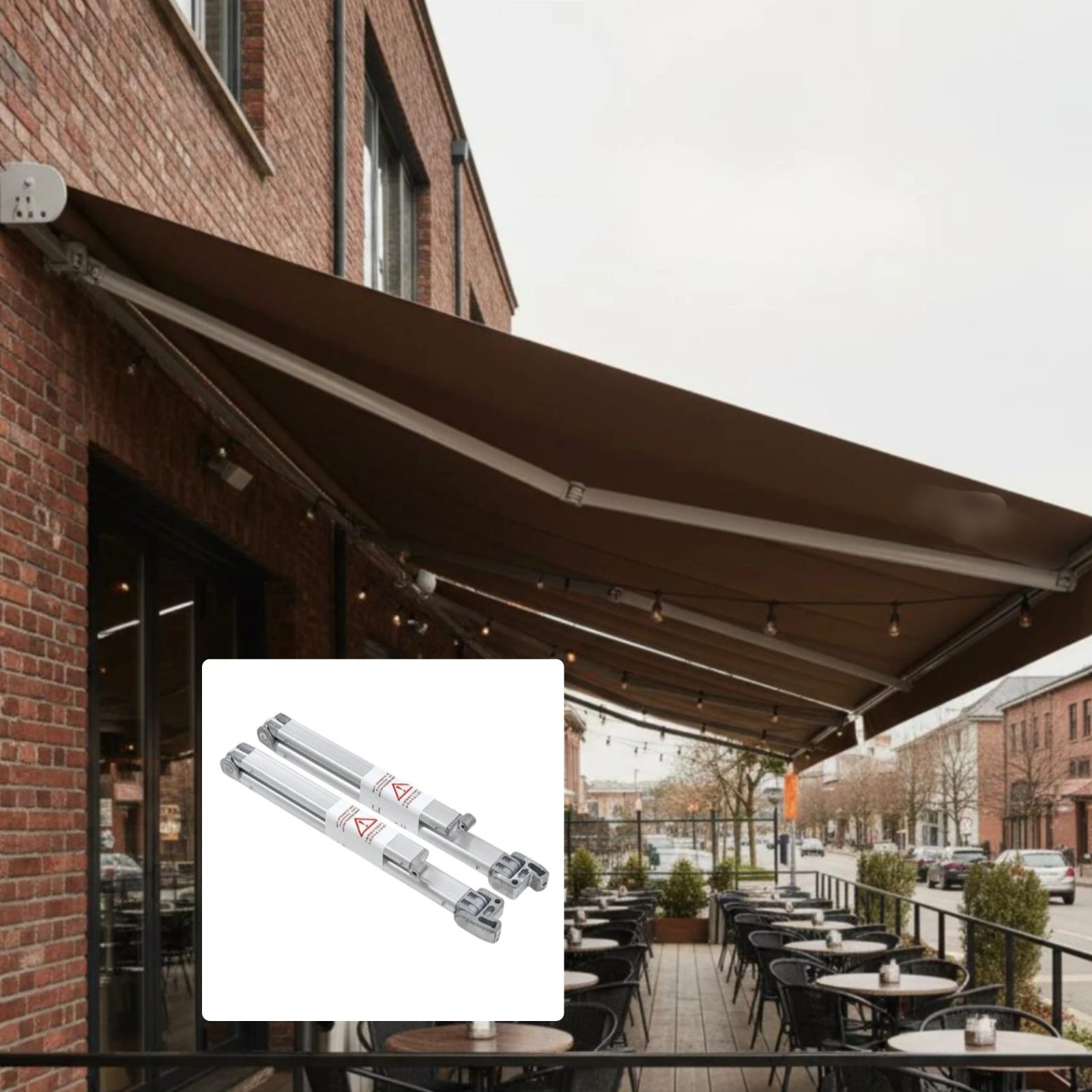 Retractable Awning Arm Telescoping Awning Arm Pair Outdoor Shade Folding Bracket Mount