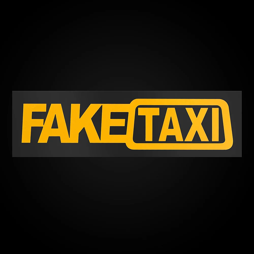 2Pcs FAKE TAXI Car Stickers Reflective Stickers Funny Window Vinyl Decals Styling Self Adhesive Emblem Car Stickers