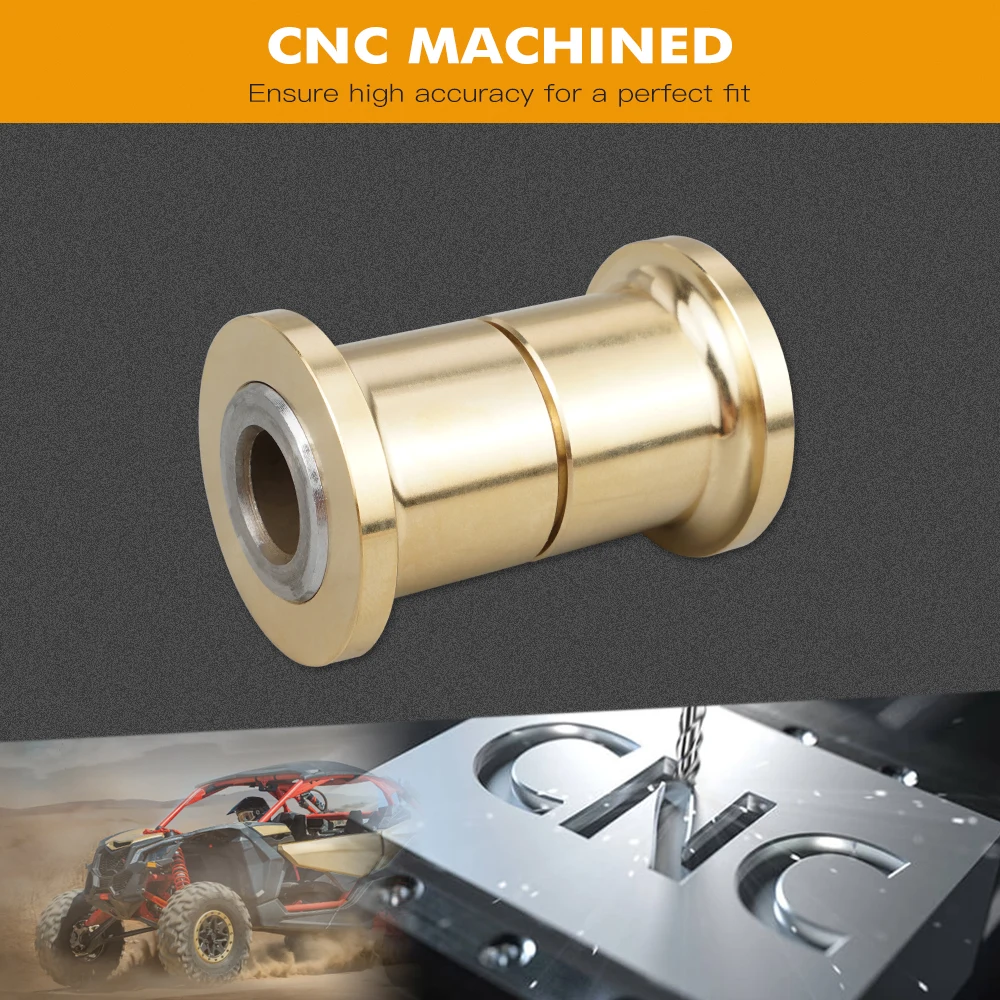 NiceCNC UTV A アームブッシュとスリーブキット Can Am Maverick X3 2017-2022 真鍮ブッシュクロームメッキベアリングスチールスリーブ