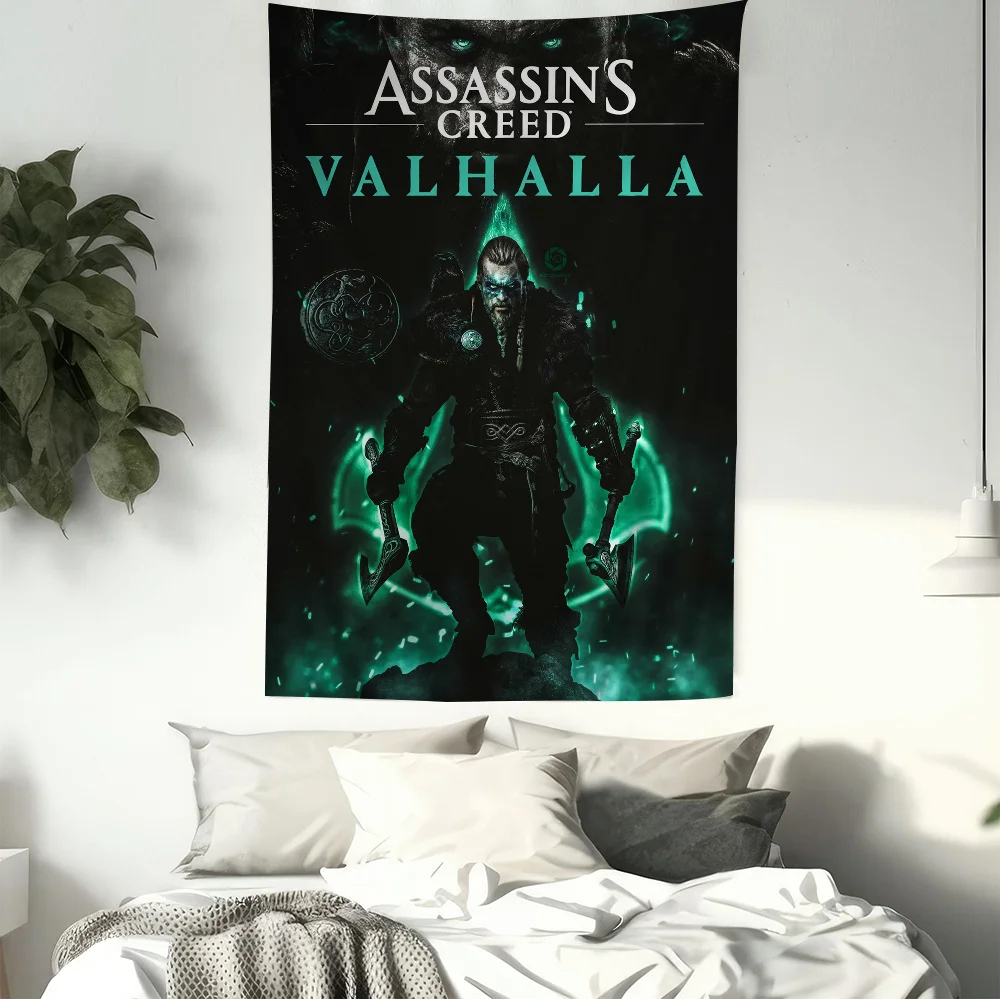 Assassins Creed Valhalla Wall Tapestry Home Decoration Hippie Bohemian Decoration Divination INS Home Decor