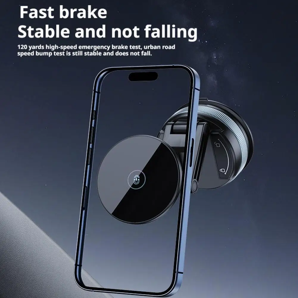 Soporte magnético para teléfono de coche con succión al vacío, soporte Universal plegable y extensible para todos los teléfonos inteligentes, tablero de parabrisas