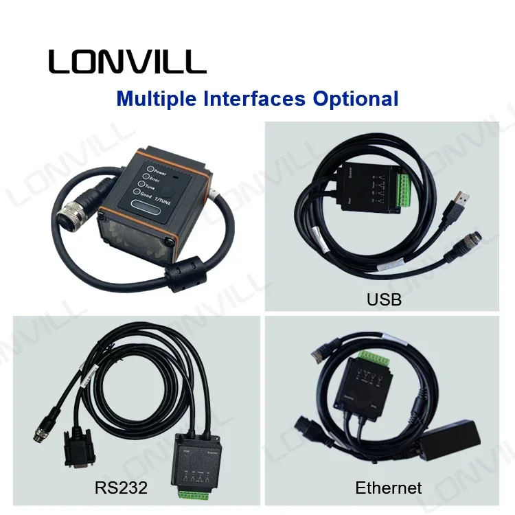 LONVILL Reader Industrial Barcode Reader Ethernet Fixed Mount Qr Code Scanner,2d Industrial Barcode Scanner For Sale