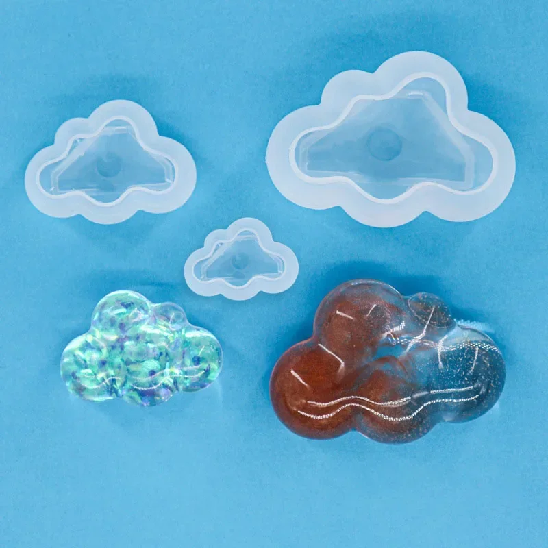 3D Cloud Shape Silicone Candle Mold Epoxy Resin Handmade Aromatic Candle Mould Fondant Chocolate Baking Tools Soap Mold