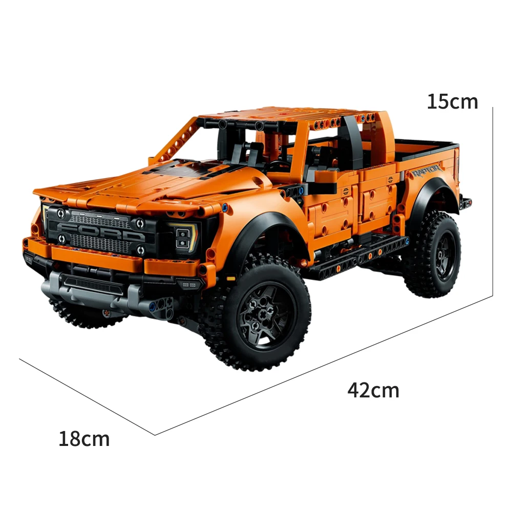 Technical 42126 1:10Ford Raptors F-150 Pickup Truck Racing Car Building Blocks Vehicle Assemble Model Bricks Toys for Kids Gifts