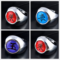 Anime Ring Akatsuki Uchiha Itachi Orochimaru Deidara Sasori Pain Konan Uchiha Madara Rings Pendants Cosplay Ring Figures