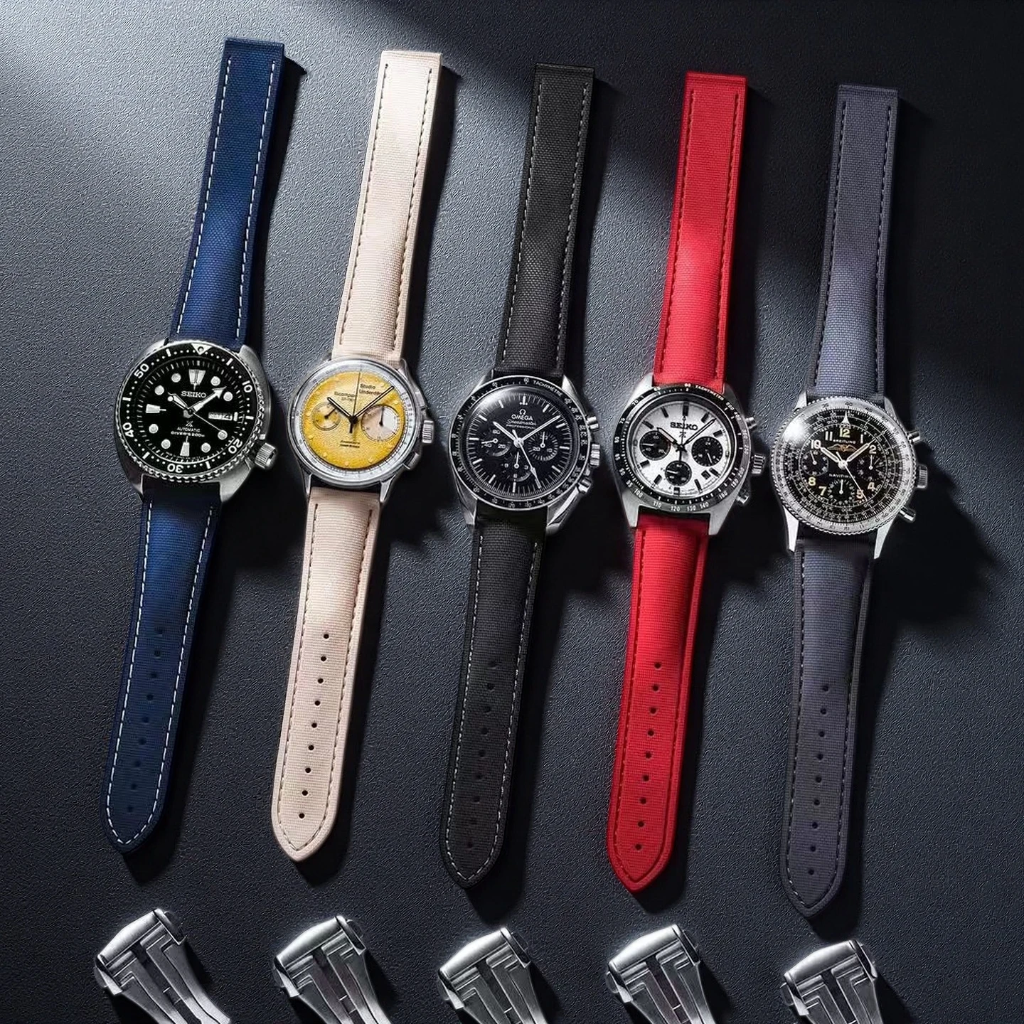 Luxury Watch Rolex - สายนาฬิกาผ้าใบเรือขนาด 20 มม. 21 มม. 22