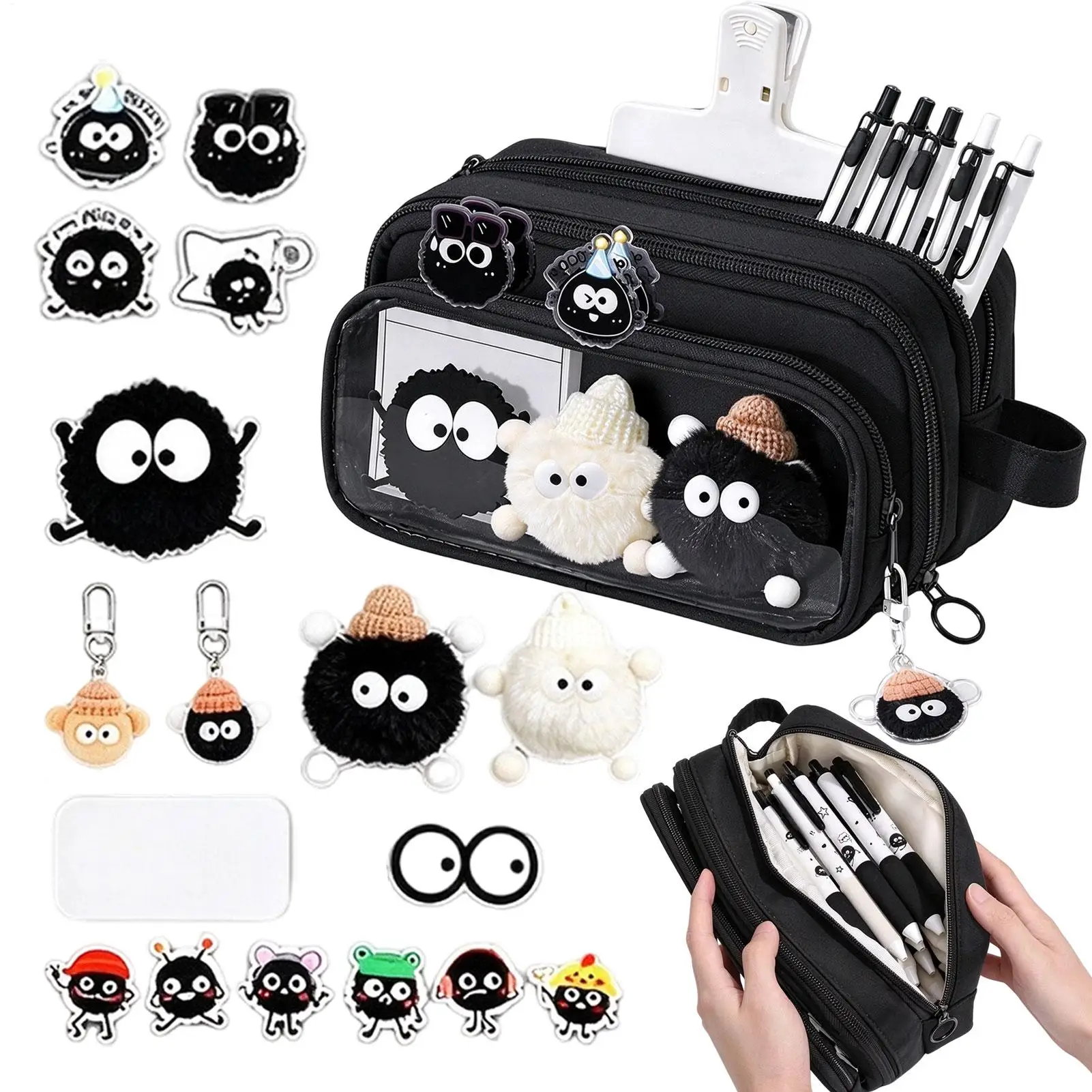 estuche-para-lapices-con-10-compartimentos-diseno-de-pequenas-bolas-de-carbon-con-2-clips-gran-capacidad-ideal-para-material-escolar-para-ninas-y-estudiantes
