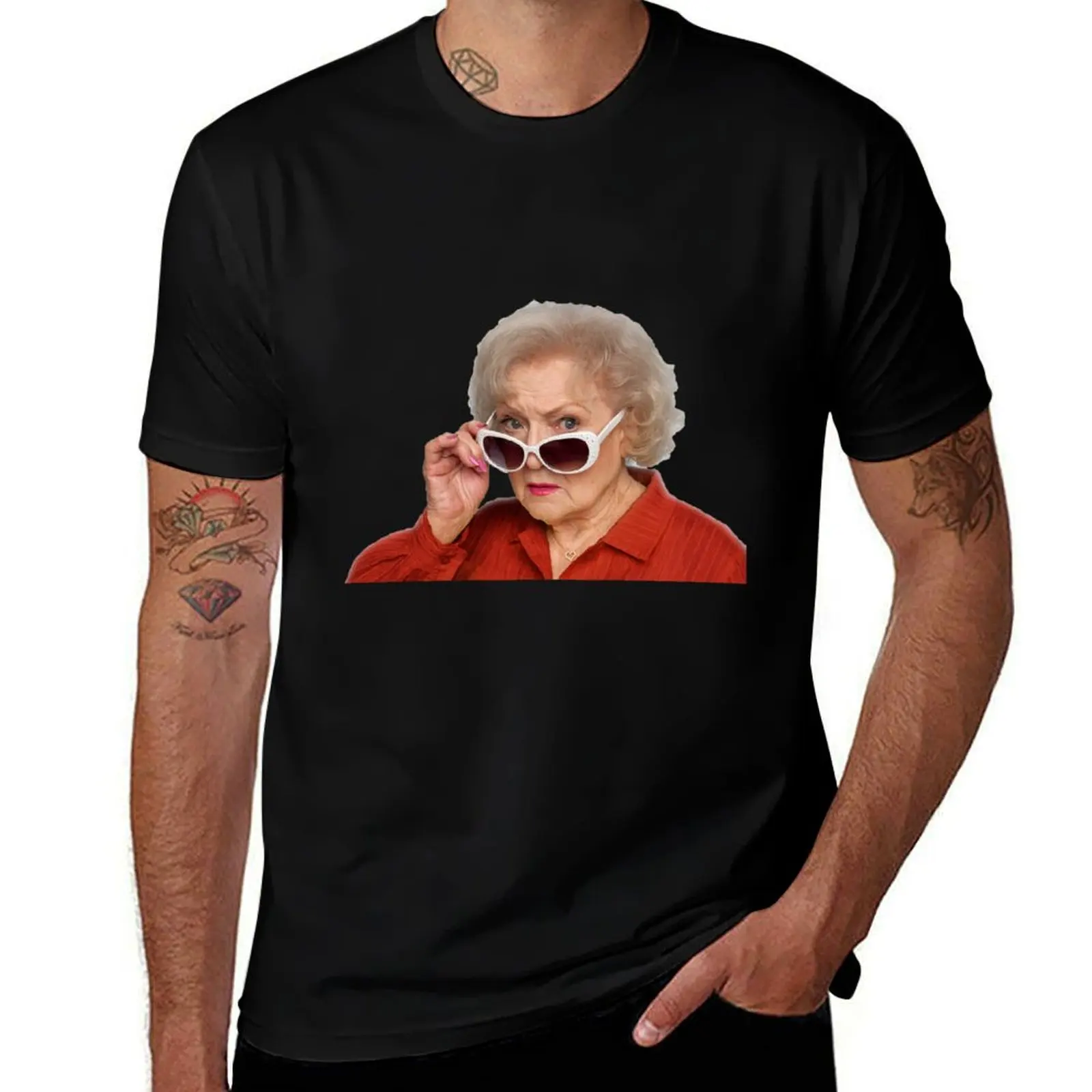 Betty White T-Shirt vintage t shirts basketball graphic tees men t shirt