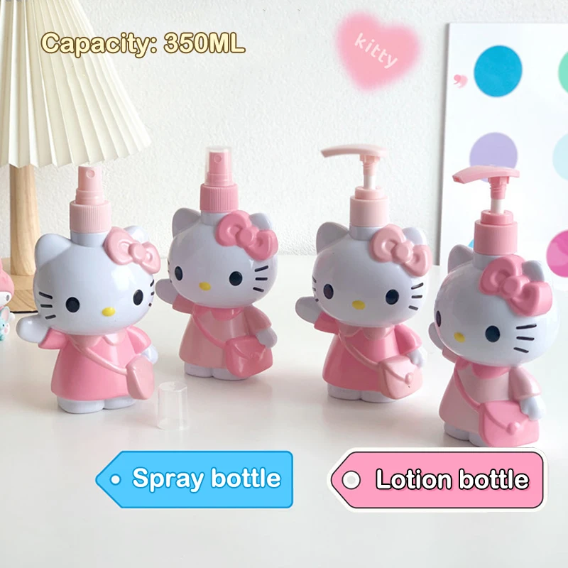 Sanrio KT Katzenflasche Kawaii Hello Kitty große Kapazität Tumbler Flasche Shampoo Flasche für Duschgel Handseife