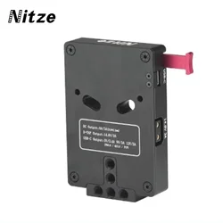 Nitze V Mount Battery Plate with One 8V/3A DC, Two 14.8V/3A D-tap and One PD 3.0 USB-C Output Ports-N21-D6