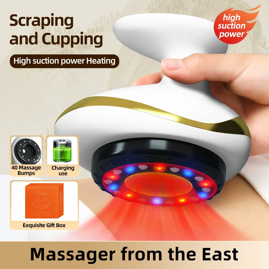 

JianYouCare Portable intelligent electric scraping treatment device heating Vacuum Cupping Therapy Body Massage guasha Fatigue