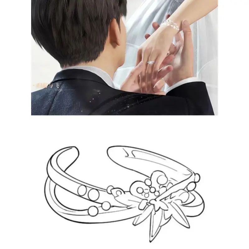 Hot Game Love and Deepspace Caleb Xavier Sylus Zayne Rafayel Cosplay Rings Heroine Couple Wedding Rings for Women Halloween Gift image 3