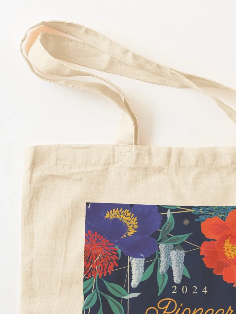 PIONEER SERVICE SCHOOL 2024 (Blue & Red Flowers) Tote Bag custom bags reusable shopping bags Handbags Canvas bag