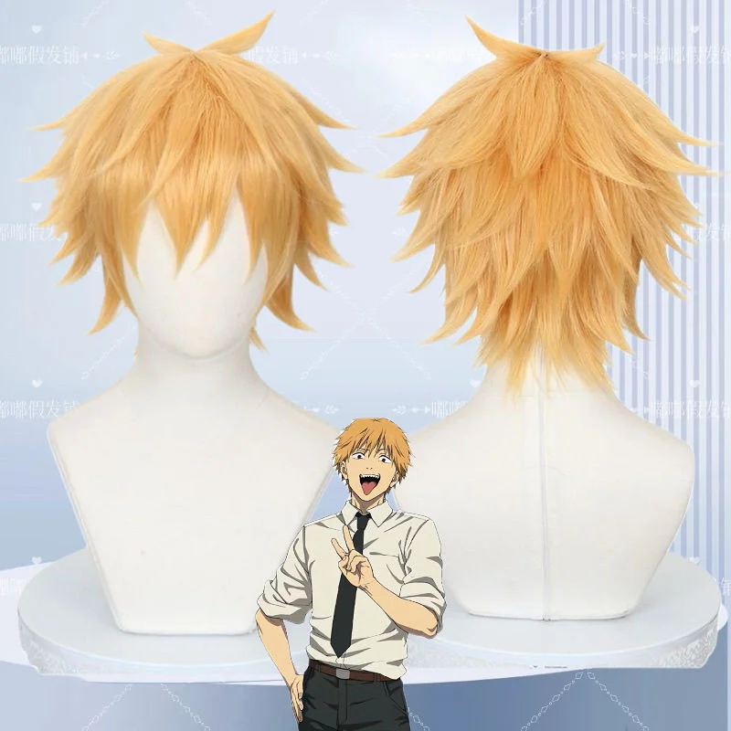 

Аниме Бензопила Дьявол Денджи Взрослый Косплей Парик Короткие Желтые Волосы Термостойкие Синтетические Парики Хэллоуин Карнавальная Часть Реквизит