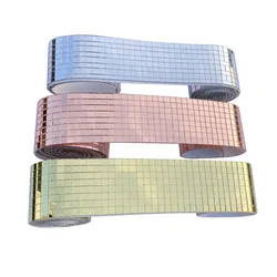 Self-Adhesive Mirror Mosaic Glass Mini Square Mosaic Tiles For Bathroom DIY Crafts background Wall Sticker Home Decoration