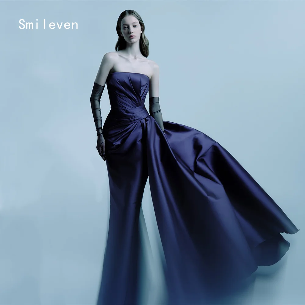 

Smileven Luxury Mermaid Prom Dress Strapless Party Gowns Elegant Pleat Sleeveless Formal Occassion Dress Customized 2026
