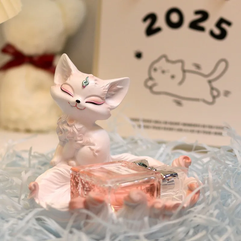 Creative Nine Tailed Fox Key Storage Entrance Decoration Light Luxury Door Shoe Cabinet Living Room Home Desktop Decoration