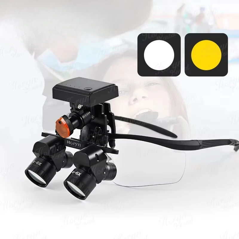 

Dentals Led Head Light 4x5x6x Adjustable Binoculars Loupes for Use During Surgery